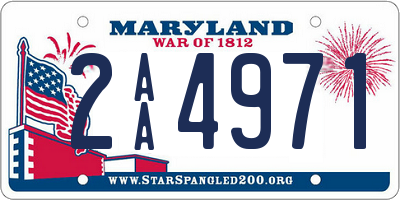 MD license plate 2AA4971