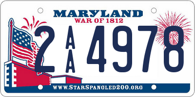 MD license plate 2AA4978