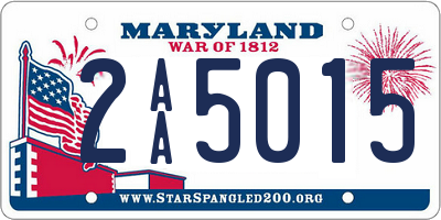 MD license plate 2AA5015