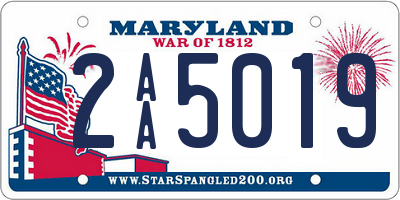 MD license plate 2AA5019
