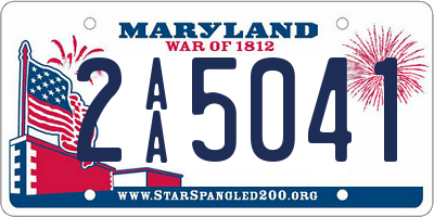 MD license plate 2AA5041