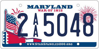 MD license plate 2AA5048