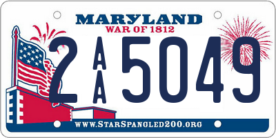 MD license plate 2AA5049