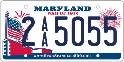 MD license plate 2AA5055