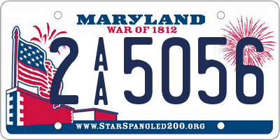 MD license plate 2AA5056