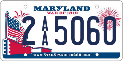 MD license plate 2AA5060