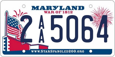 MD license plate 2AA5064