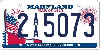 MD license plate 2AA5073