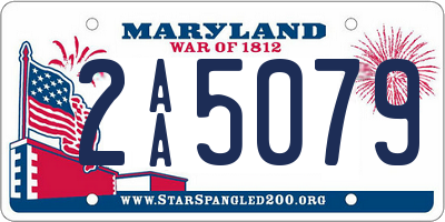 MD license plate 2AA5079