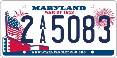 MD license plate 2AA5083