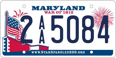 MD license plate 2AA5084