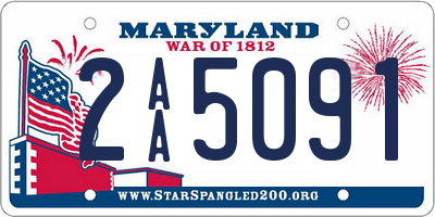 MD license plate 2AA5091