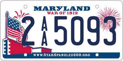 MD license plate 2AA5093