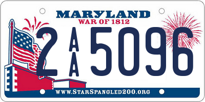 MD license plate 2AA5096