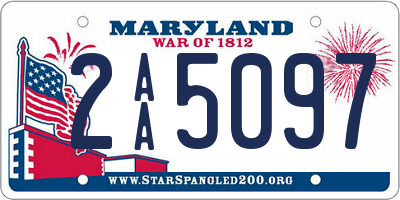 MD license plate 2AA5097