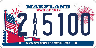 MD license plate 2AA5100