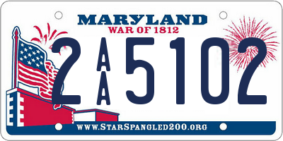 MD license plate 2AA5102