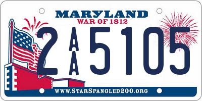 MD license plate 2AA5105