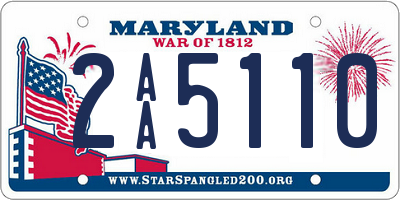 MD license plate 2AA5110