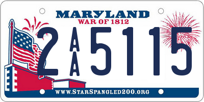 MD license plate 2AA5115