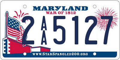 MD license plate 2AA5127