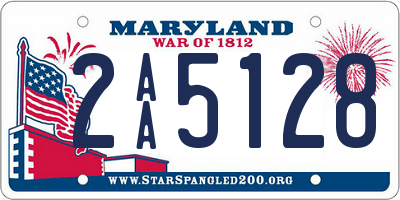 MD license plate 2AA5128