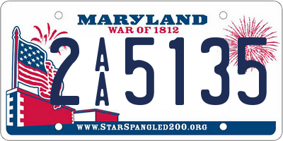 MD license plate 2AA5135