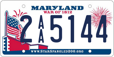 MD license plate 2AA5144