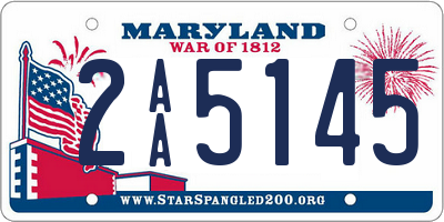 MD license plate 2AA5145