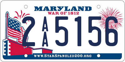 MD license plate 2AA5156