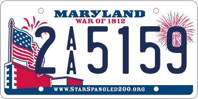 MD license plate 2AA5159