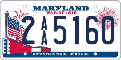 MD license plate 2AA5160