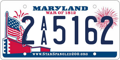 MD license plate 2AA5162