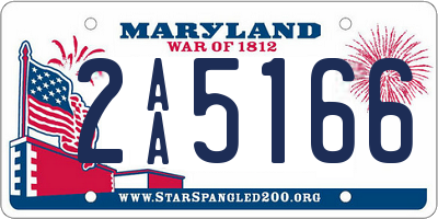 MD license plate 2AA5166