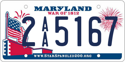 MD license plate 2AA5167