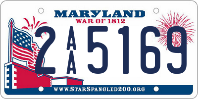 MD license plate 2AA5169