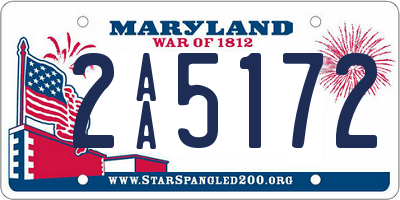 MD license plate 2AA5172