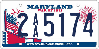 MD license plate 2AA5174