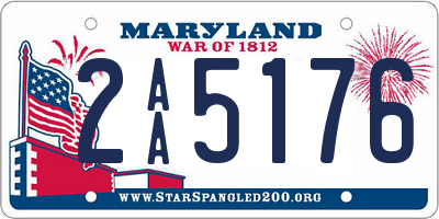 MD license plate 2AA5176