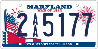 MD license plate 2AA5177