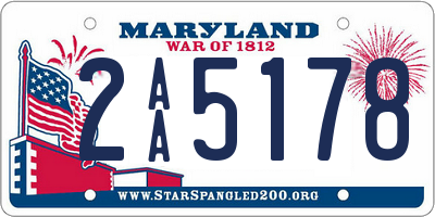 MD license plate 2AA5178