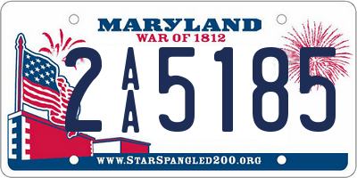 MD license plate 2AA5185