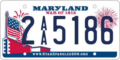 MD license plate 2AA5186