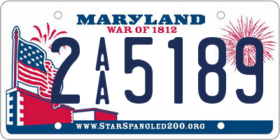 MD license plate 2AA5189