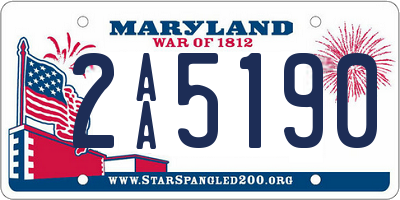 MD license plate 2AA5190