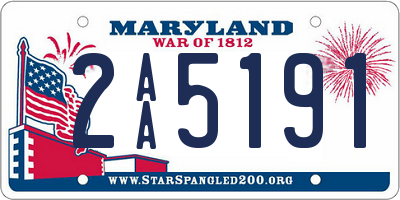 MD license plate 2AA5191