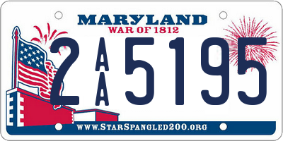 MD license plate 2AA5195