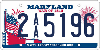 MD license plate 2AA5196