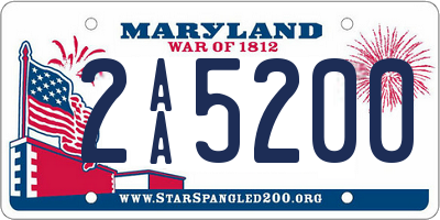 MD license plate 2AA5200