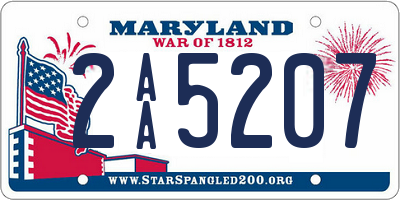 MD license plate 2AA5207